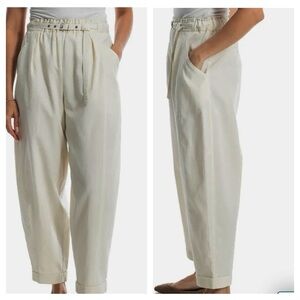 MAX STUDIO HOLLYWOOD HIGH RISE BARREL PANTS XL DARK IVORY
